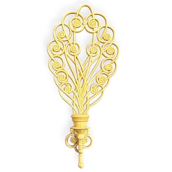 Burwood Syrogo 3 Wall Hanging Art Large 18" MCM Decor Retro Butterfly Candelabra - Picture 2 of 12